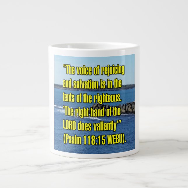 Psalm 118:15 WEBU Mugg Jumbo Mugg (Framsidan)