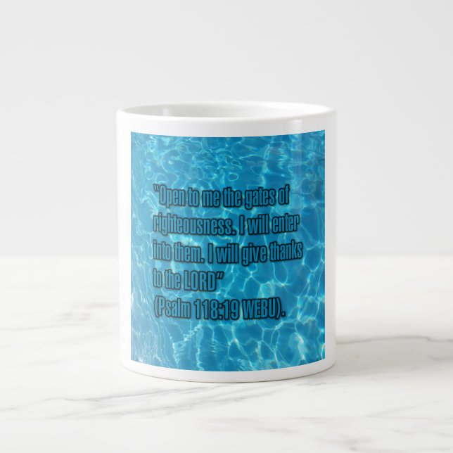 Psalm 118:19 WEBU Mug Jumbo Mugg (Framsidan)