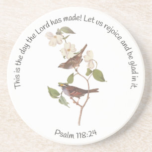 Psalm 118:24 Bibelvers och Sparvpar Underlägg