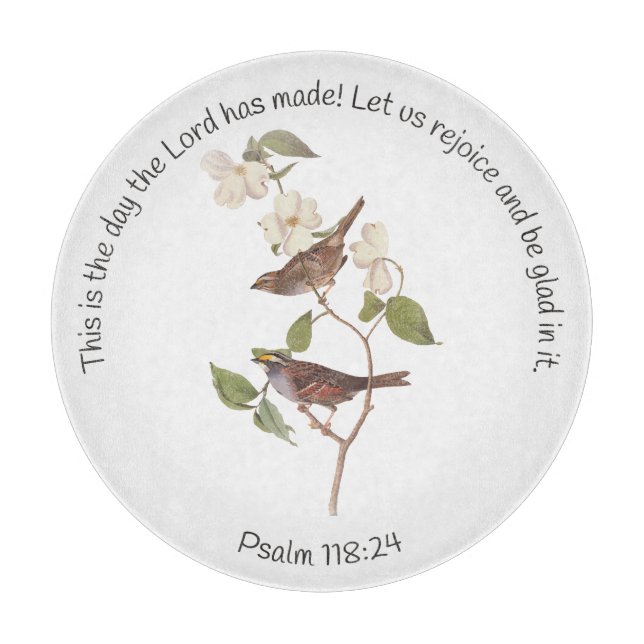 Psalm 118:24 Bible Verse and Sparrow Pair (Framsidan)