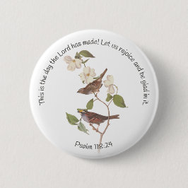 Psalm 118:24 Bible Verse and Sparrow Pair Knapp