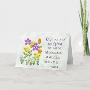 Psalm 118:24 Det här är dagen, inspirationell Blom Kort