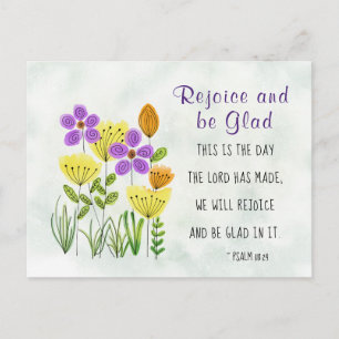 Psalm 118:24 Det här är dagen, inspirerande Blommi Vykort