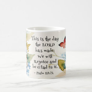 Psalm 118:24 Det här är dagen Lord Made Bible Kaffemugg