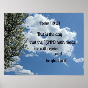 Psalm 118:24 Det här är den dag då Lord Hath Poster