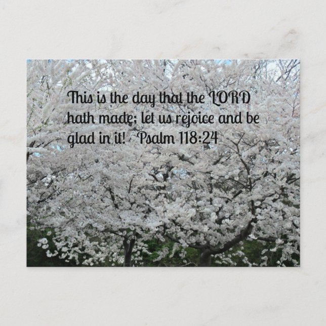 Psalm 118:24 Det här är den dag då Lord Hath Vykort (Framsida)