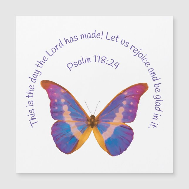 Psalm 118:24 och Butterfly med vattenfärg (Framsida)