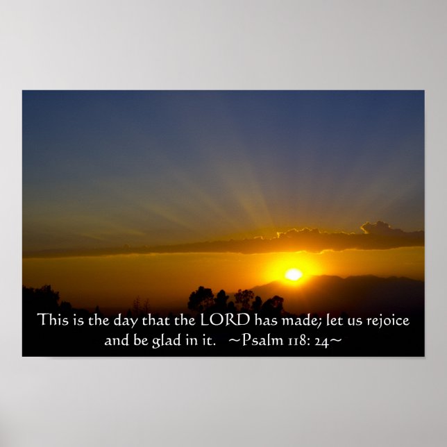 Psalm 118: 24 poster (Framsidan)