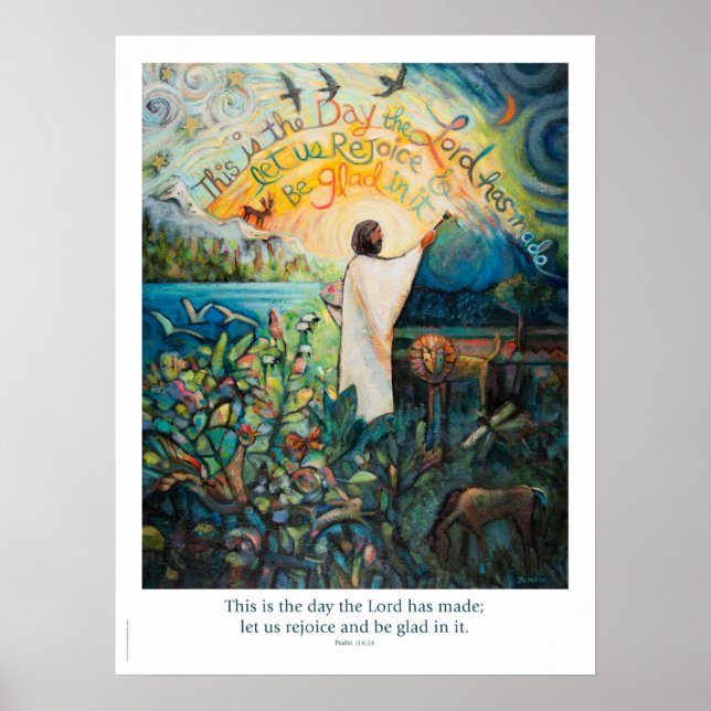 Psalm 118:24 Poster, det här är dagen Poster (Framsidan)
