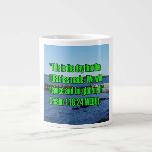 Psalm 118:24 WEBU Mugg Jumbo Mugg (Framsidan)