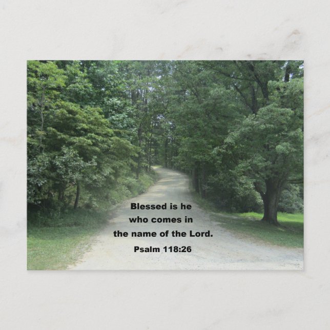 Psalm 118: 26 vykort (Framsida)