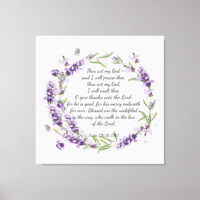 Psalm 118: 28-119:1 akryltryck canvastryck (Framsida)
