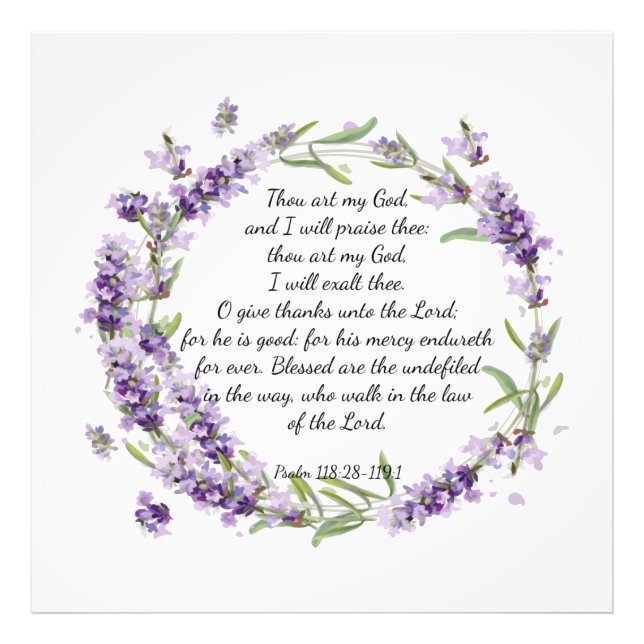 Psalm 118: 28-119:1 fototryck (Framsidan)