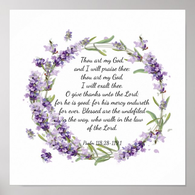 Psalm 118: 28-119:1 poster (Framsidan)