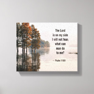 Psalm 118:6 Herren är på min sida.. Canvastryck