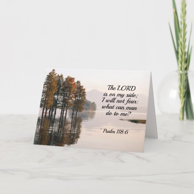 Psalm 118:6 Herren är på min sida.. Kort (Framsida)