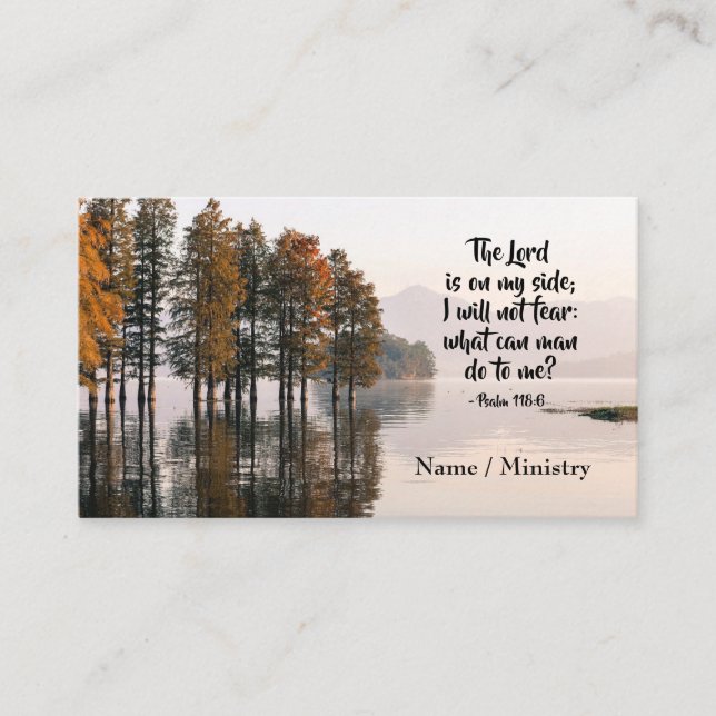 Psalm 118:6 Herren är på min sida.. Visitkort (Framsida)