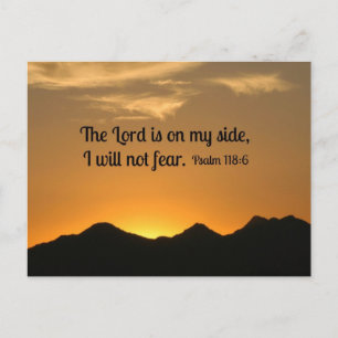 Psalm 118:6 Herren står på min sida... Vykort