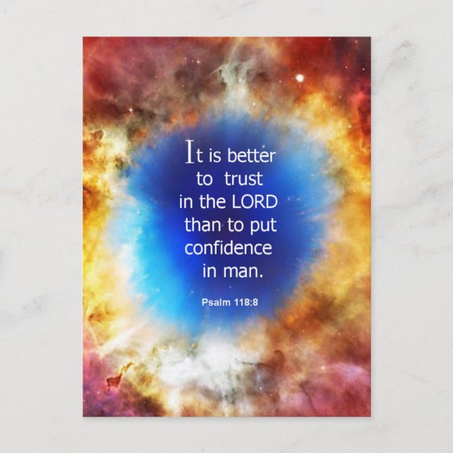 Psalm 118:8 vykort (Framsida)