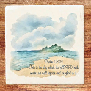 Psalm 118 En dag att glädjas Moln och strand scen Stenunderlägg