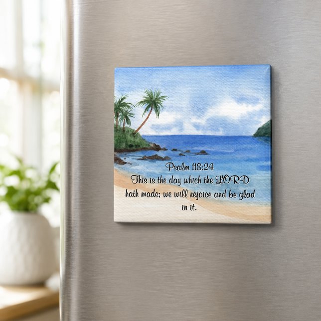 Psalm 118 Herrens dag Palmträd Magnet (Skapare uppladdad)