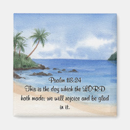 Psalm 118 The Lord's Day Palm Trees Magnet
