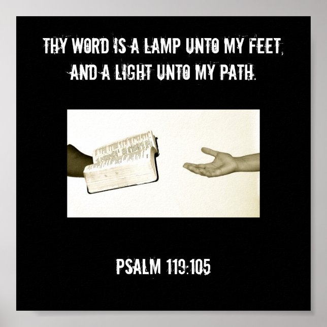 Psalm 119:105 Canvas Poster (Framsidan)