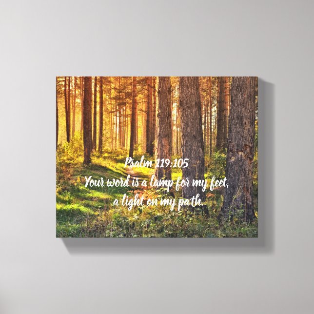 Psalm 119:105 canvastryck (Framsida)