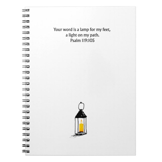 Psalm 119:105 Christian Journal Scripture Notebook Anteckningsbok (Framsidan)