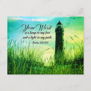 Psalm 119:105 Din Ord är en lampa i mina fötter Vykort