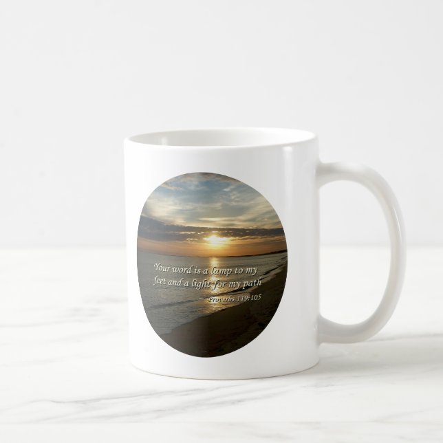 Psalm 119:105 Din Ord är en lampa Kaffemugg (Höger)