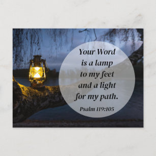 Psalm 119:105 Din ord är en lampa Vykort
