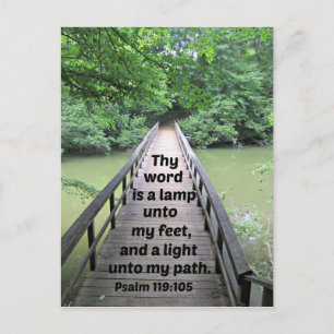 Psalm 119:105 Ditt ord är en lampa för min fot och Vykort
