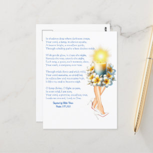 Psalm 119:105 Inspired Dikt-Candle Dam Vykort