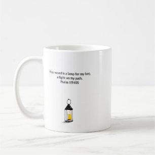 Psalm 119:105 Kristallmugg Inspirerande kaffe Kaffemugg