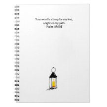 Psalm 119:105 Kristen Journal Skrift Bibelblock