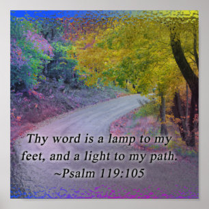 PSALM 119:105 ORD LJUS TILL MIN VÄG POSTER