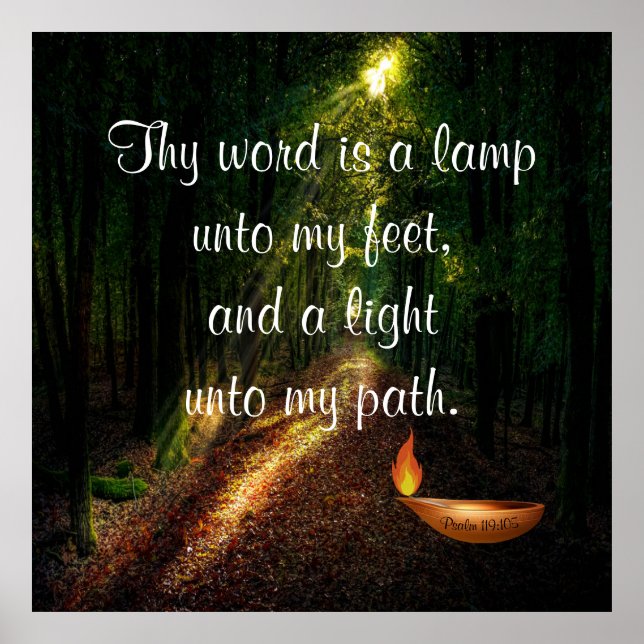 Psalm 119:105 Poster (Framsidan)