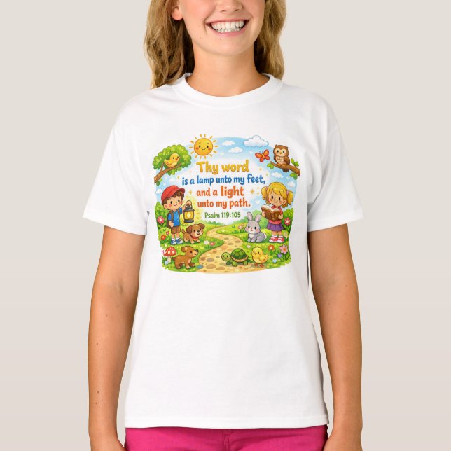 Psalm 119:105 t shirt (Framsida)