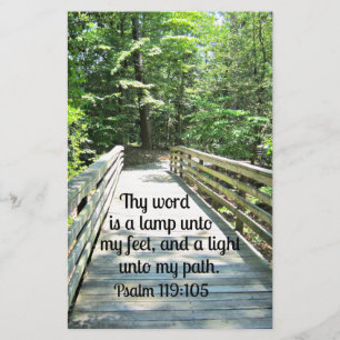 Psalm 119:105 Thy ord är en lampa... Brevpapper