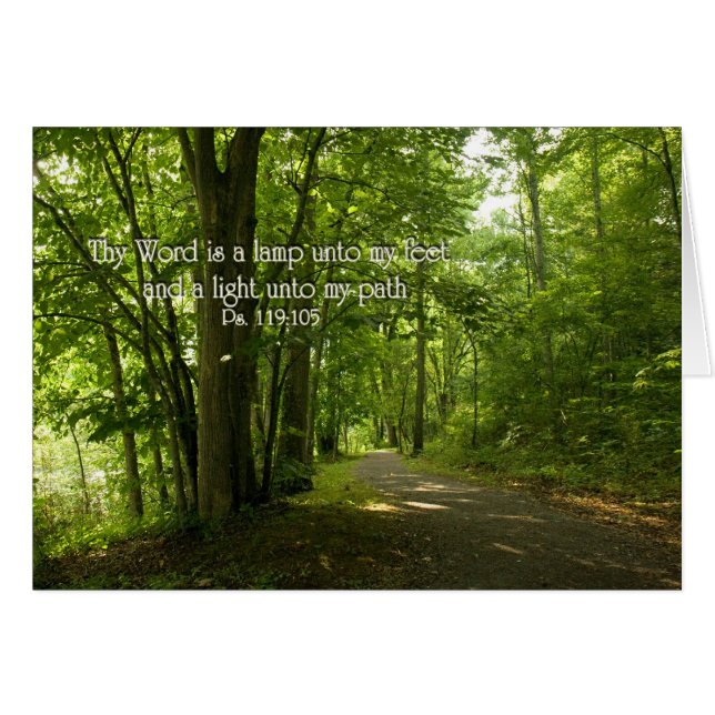 Psalm 119:105 Thy ord är en lampa i mina fötter Hälsningskort (Framsidan Horizontal)