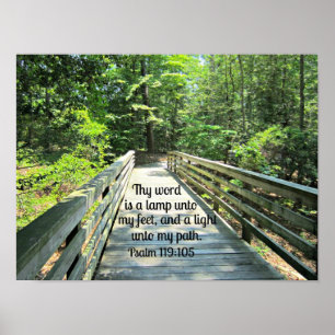 Psalm 119:105 Thy ord är en lampa... Poster