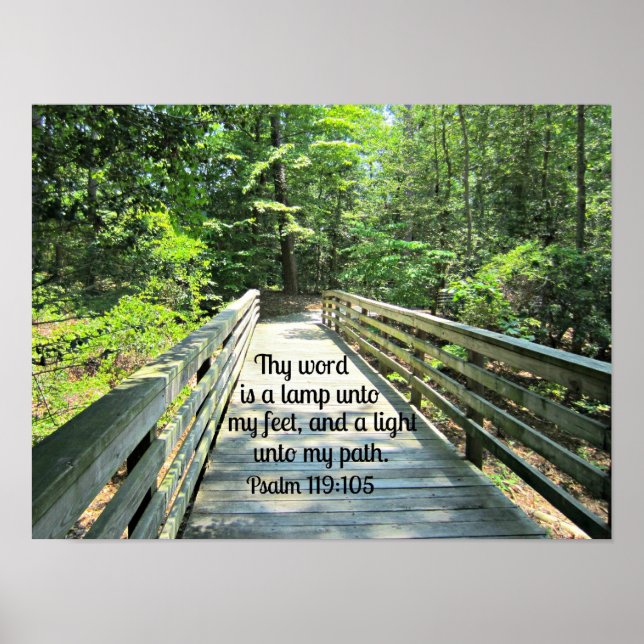 Psalm 119:105 Thy ord är en lampa... Poster (Framsidan)