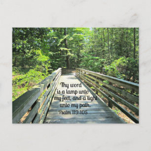 Psalm 119:105 Thy ord är en lampa... Vykort