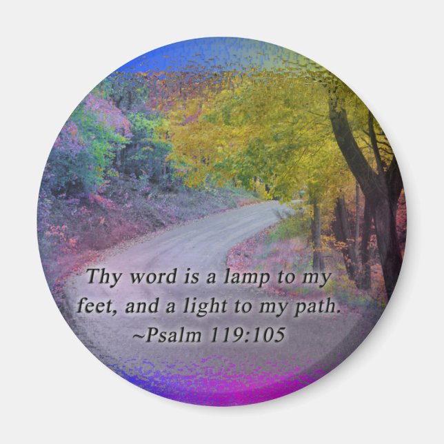PSALM 119:105 THY ORD - LIGHT TO MY VÄG - MAGNET (Framsidan)