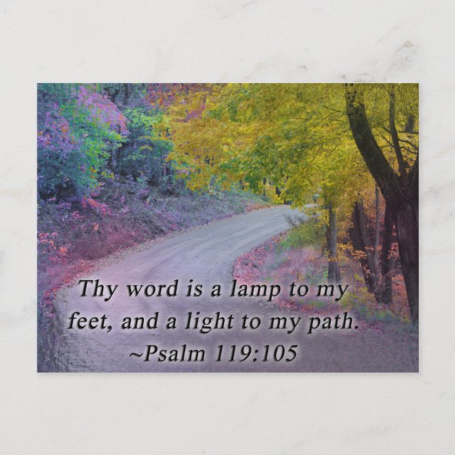 PSALM 119:105 THY ORD - LIGHT TO MY VÄG - VYKORT (Framsida)