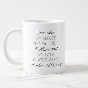 Psalm 119:114 Förhoppning Bibelvers Mugg Jumbo Mugg