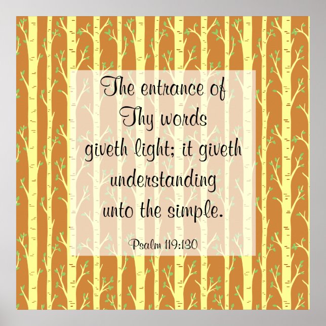 Psalm 119:130 Poster (Framsidan)