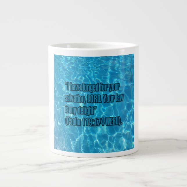 Psalm 119:174 WEBU Mugg Jumbo Mugg (Framsidan)