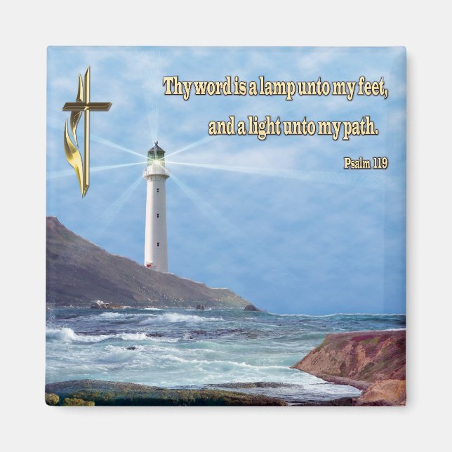 Psalm 119 Christian fyr Magnet (Framsidan)
